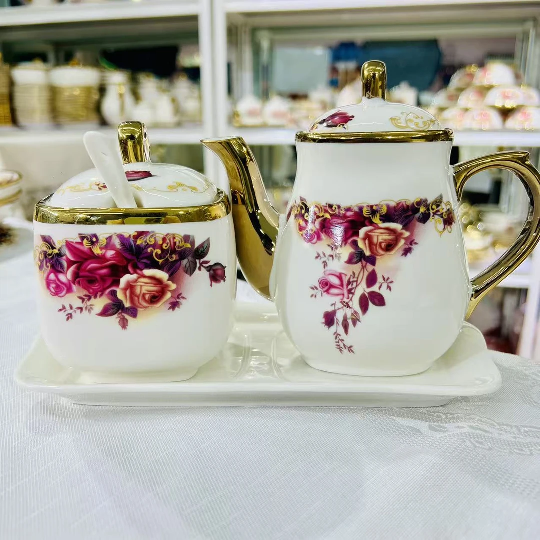 新疆包邮【紫色玫瑰辣椒醋罐】花色好看陶瓷辣椒醋罐好看家用调料瓶