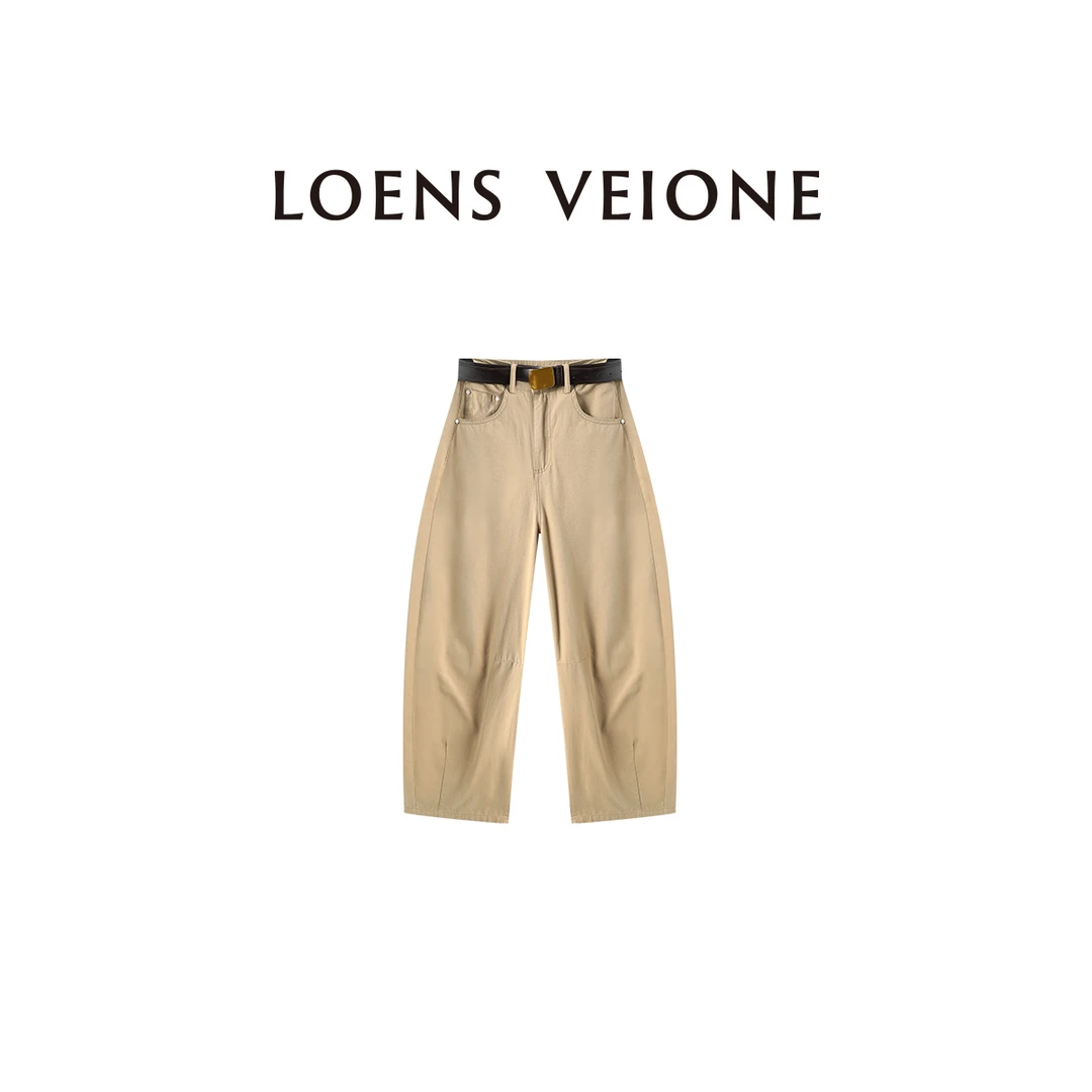 LOENS VEIONE/罗拉 2025新款经典复古宽松直筒休闲裤25CVBG0233Y