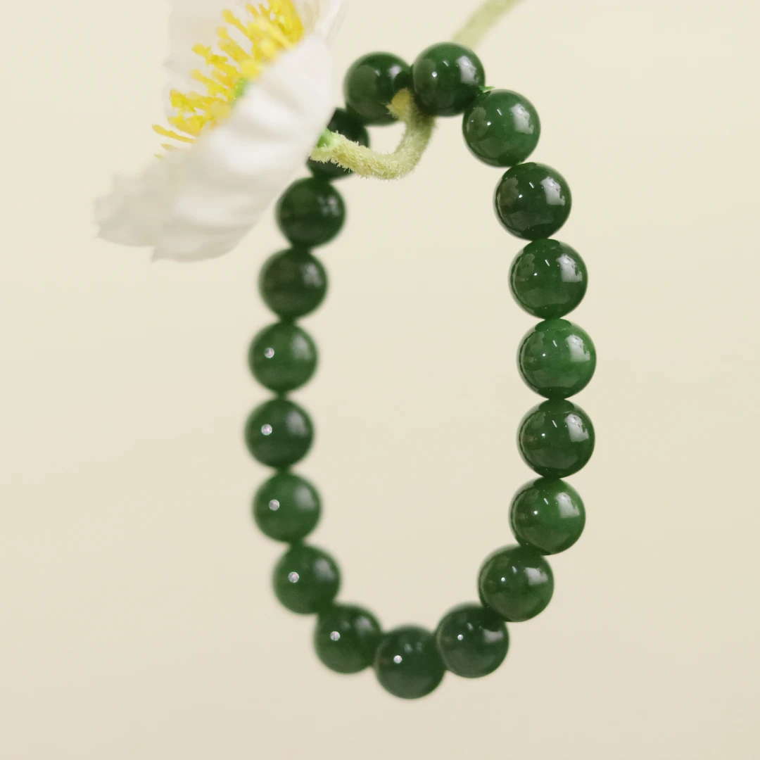 ZC10A18711[原创]碧玉素圈手串（多样性发货)