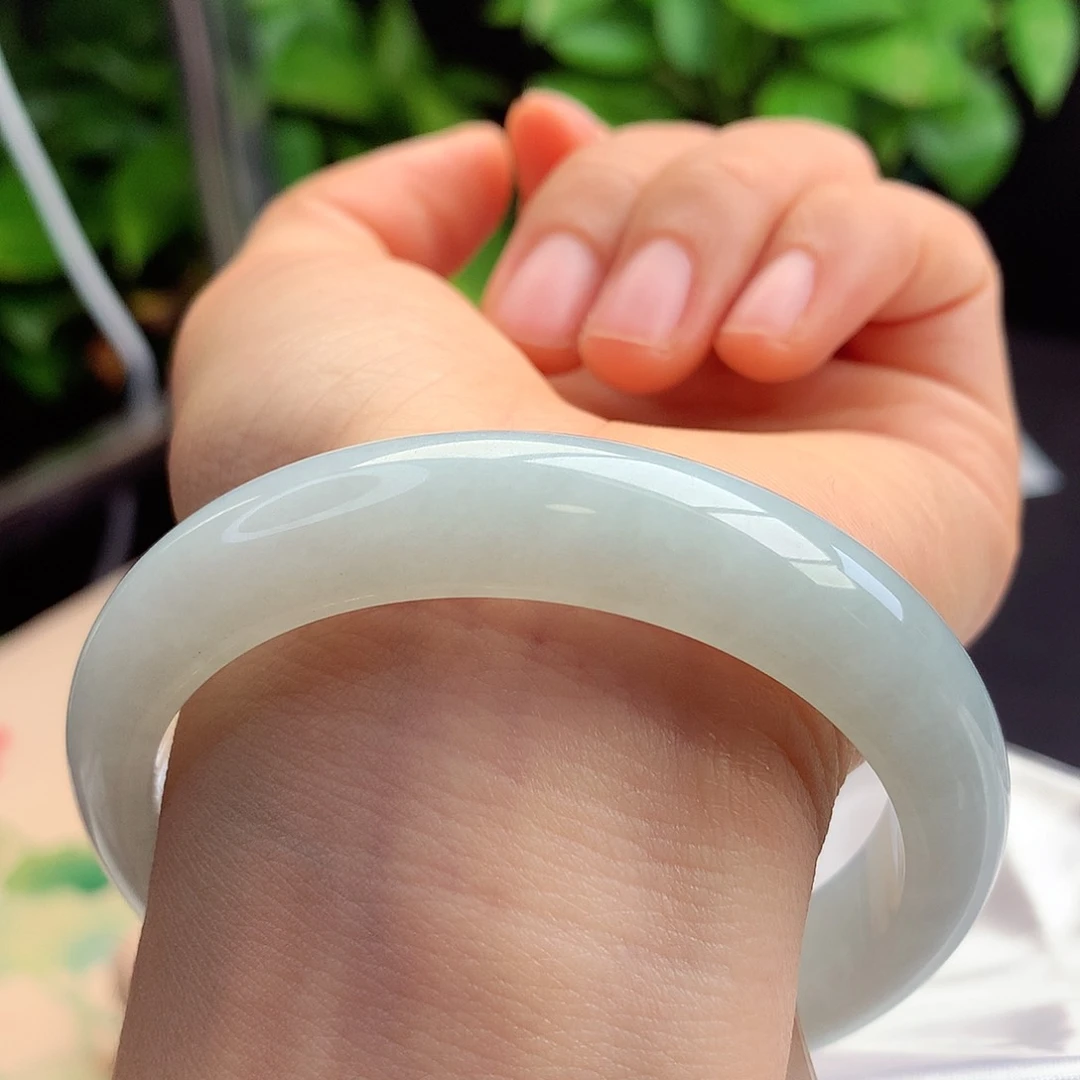 未镶嵌手镯翡翠57-58圈口完美干净11号