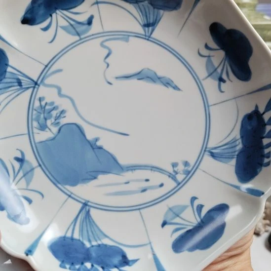 食品级塑料山水八角盘。。。。。。。。。。。