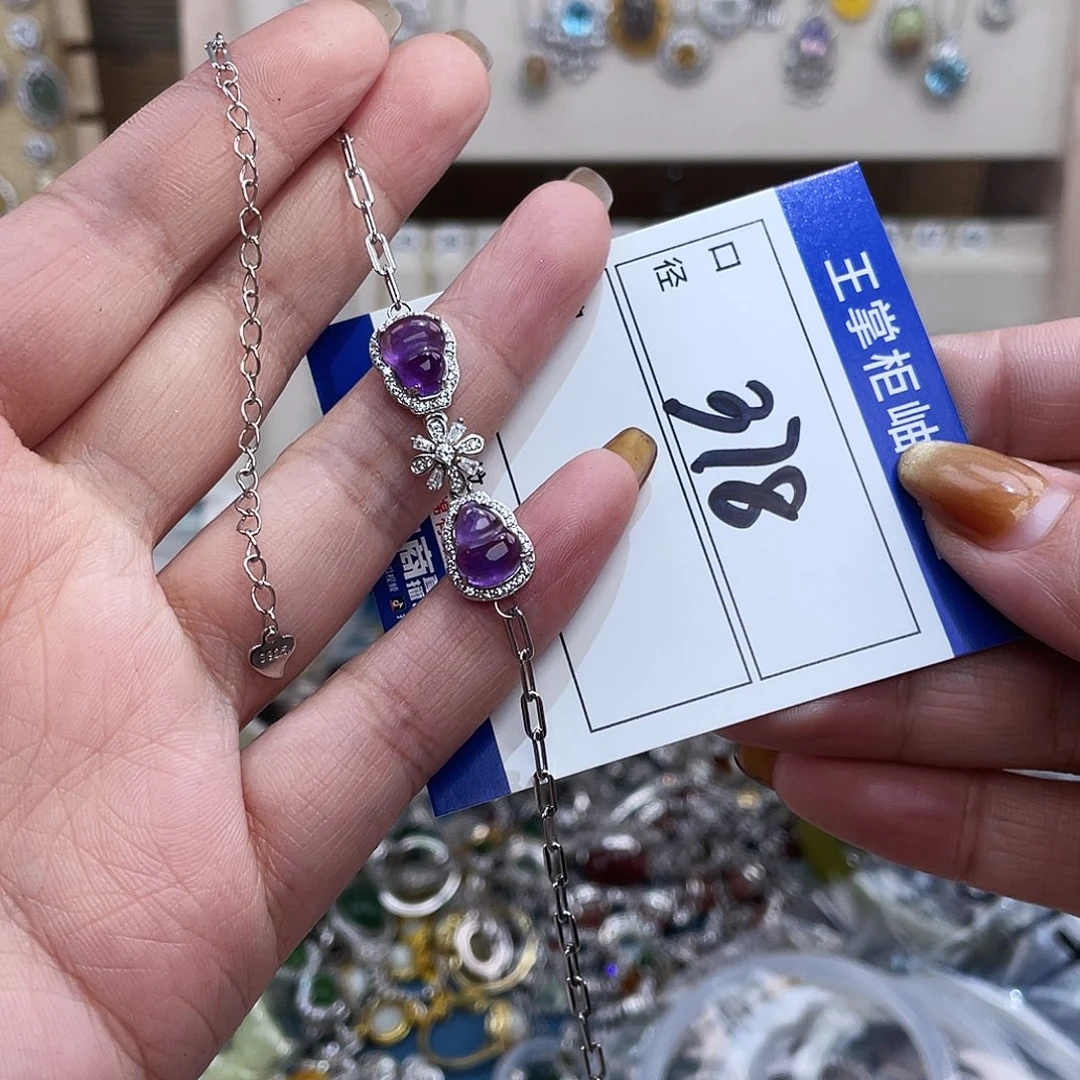 银S925镶嵌水晶颈饰