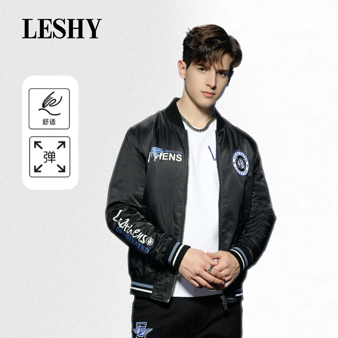 【超值优惠】乐士男装冬季双色好寓意飞鸽图腾棉服外套66233M1006