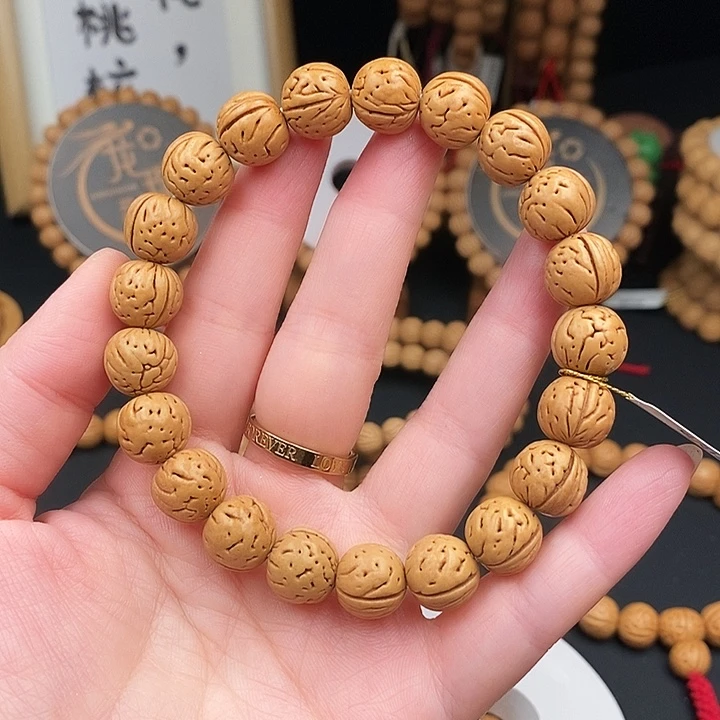 桃核手串石籽边尺12抛光尺寸误差0.5mm之间