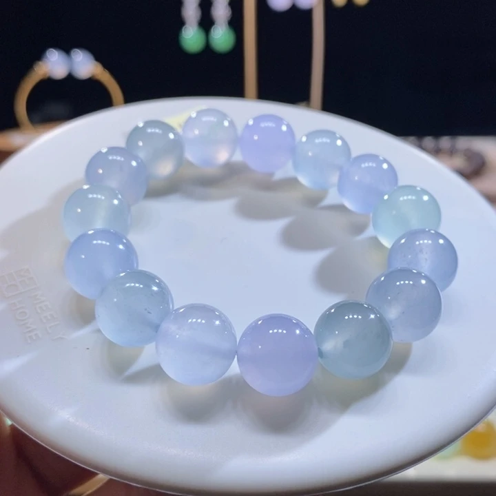 翡翠未镶嵌挂件翡翠冰香草冰淇淋手串