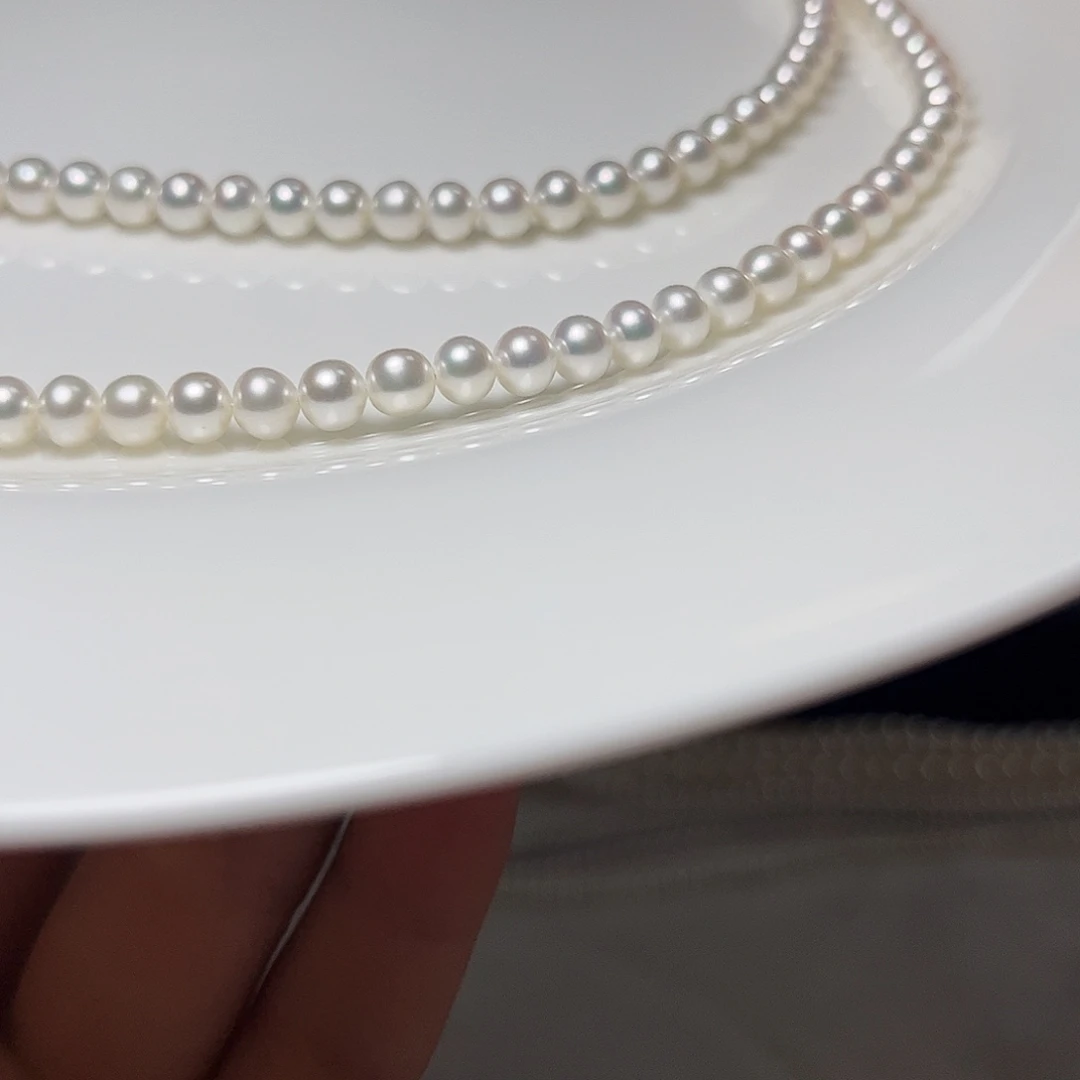 颈饰淡水珍珠未镶嵌5.4左右冷白镜面极光小巧百搭