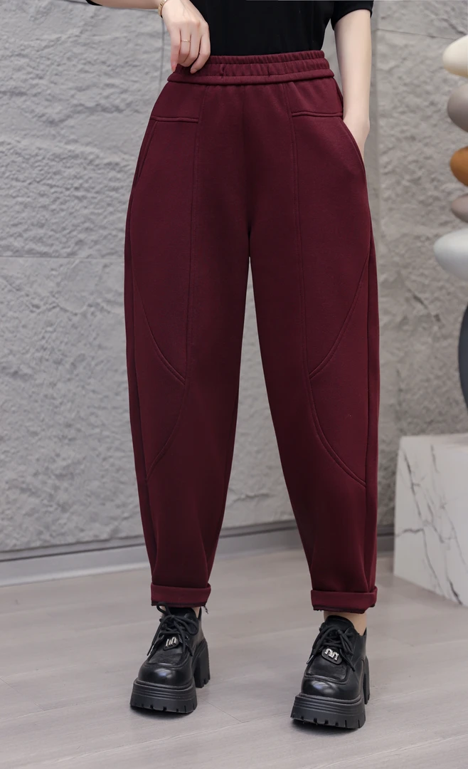 【公主屋现货】加绒奶奶裤休闲裤2439