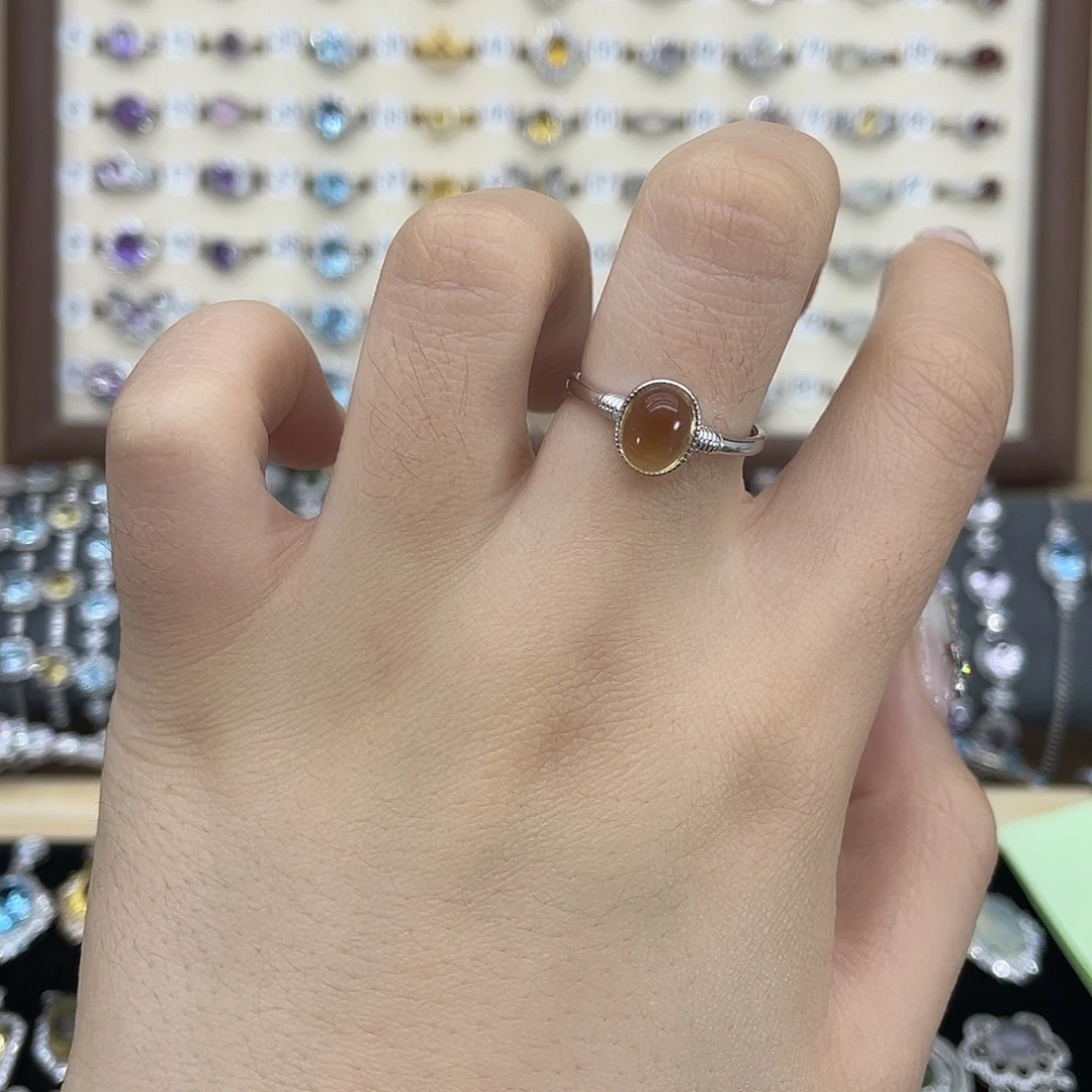 银S925镶嵌黄晶戒指