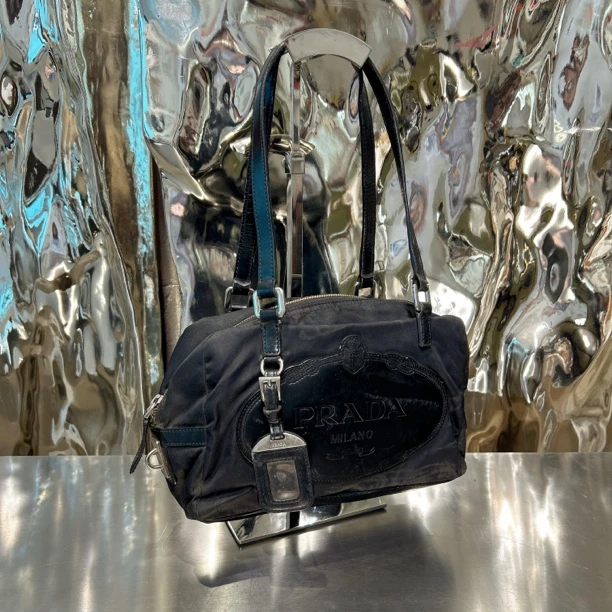 95新 Prada/普拉达 单肩腋下 黑色 尼龙