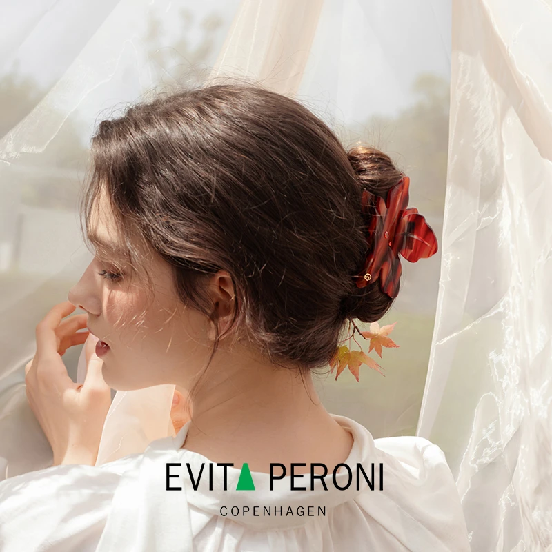 Evita Peroni/依慧达枫叶抓夹大号后脑子盘发鲨鱼夹高级发饰ZB