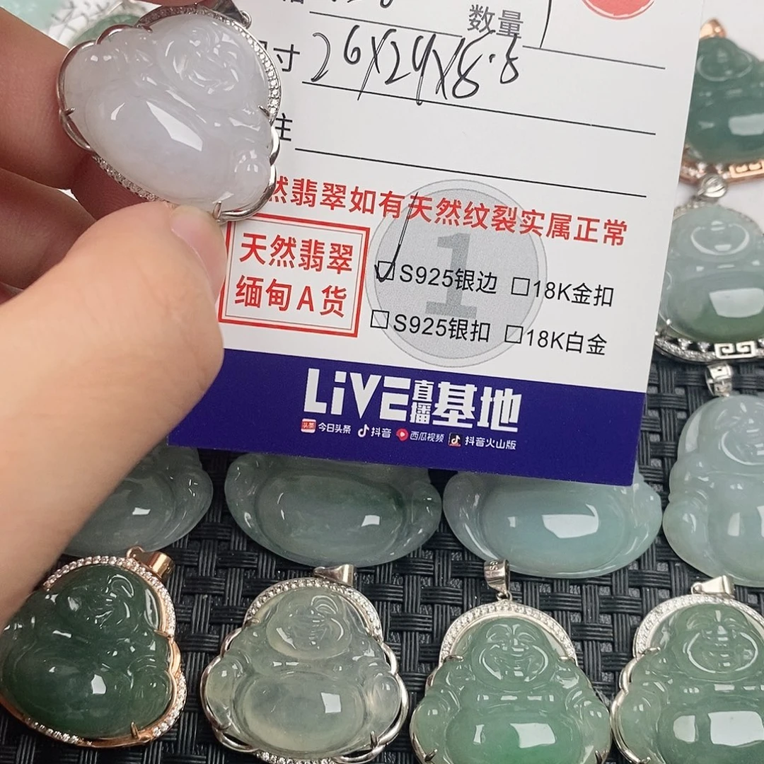翡翠银S925镶嵌颈饰