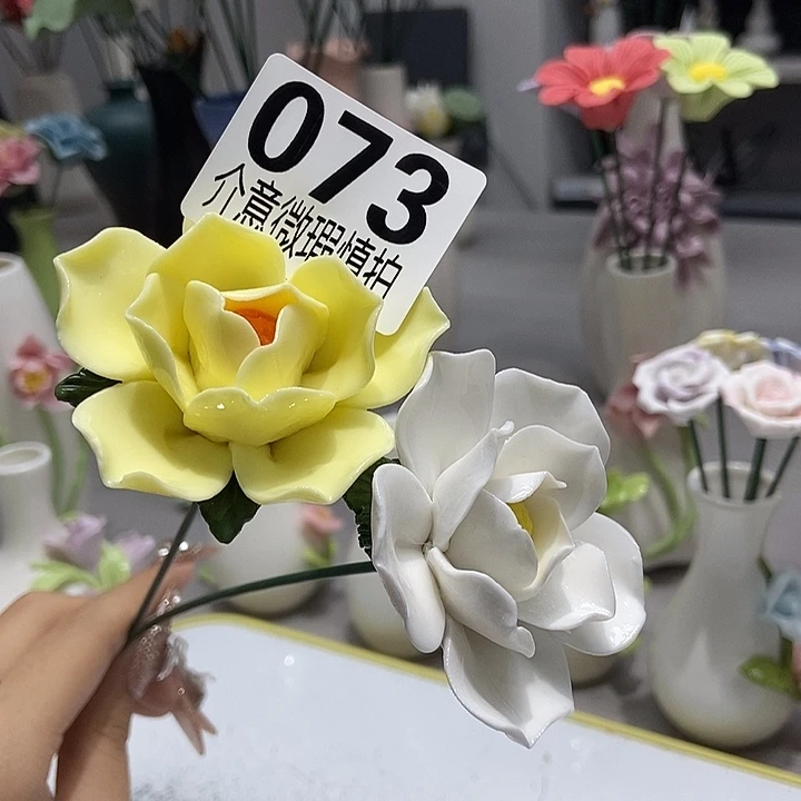 陶瓷纯手工捏花设计