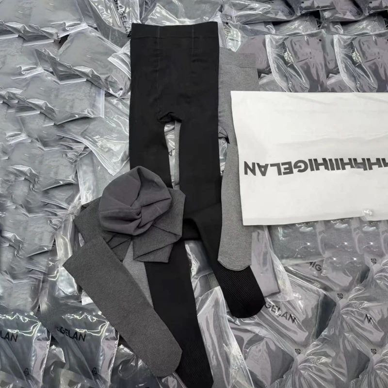 诗歌兰加绒高腰打底连体袜女冬季2025新款百搭显瘦弹力保暖连脚袜