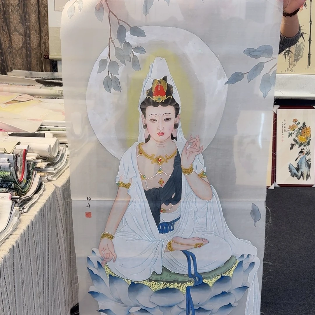 纯手绘国画作品好看四尺