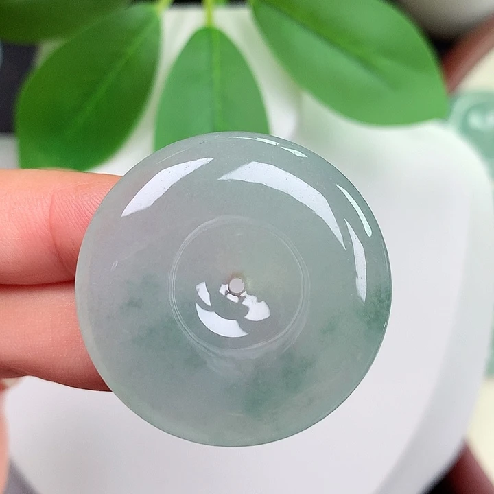 颈饰未镶嵌翡翠平安扣 34.4x6.2mm