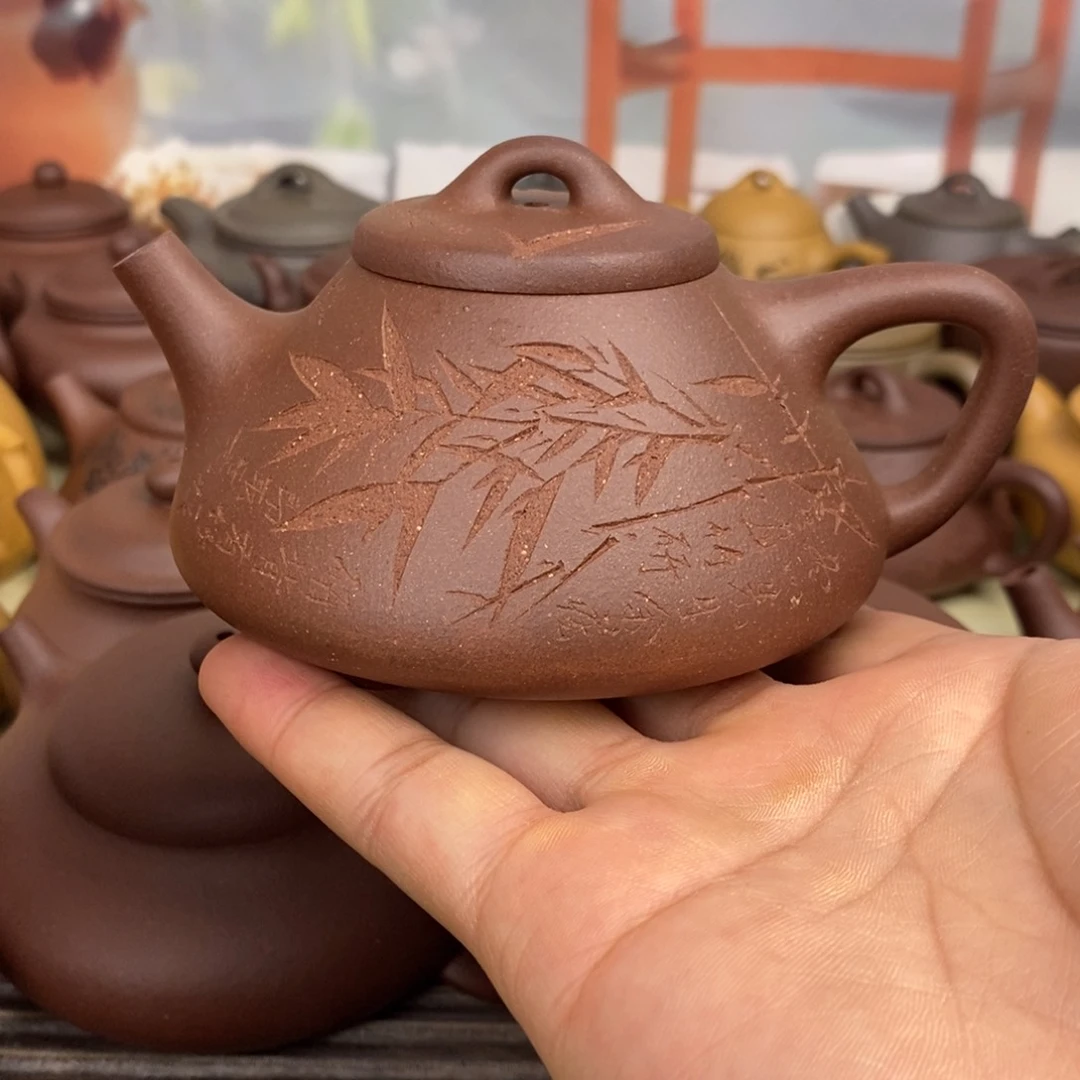 茶壶紫砂子冶石瓢板桥竹200cc左右0添加半手