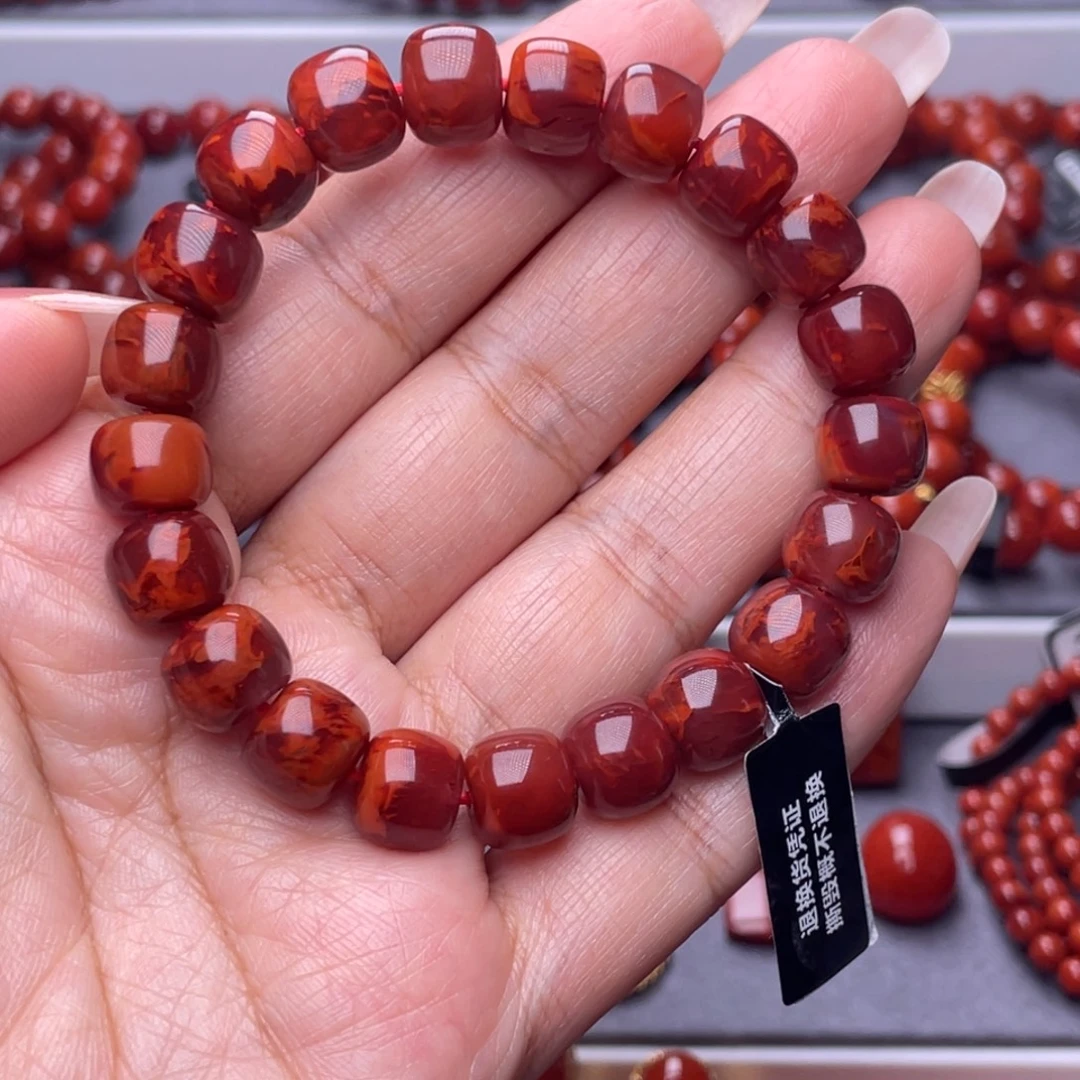 南红玛瑙未镶嵌其他W10mm牛血红老型单圈