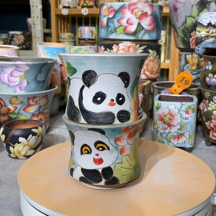 红陶景德镇艺术手绘作品