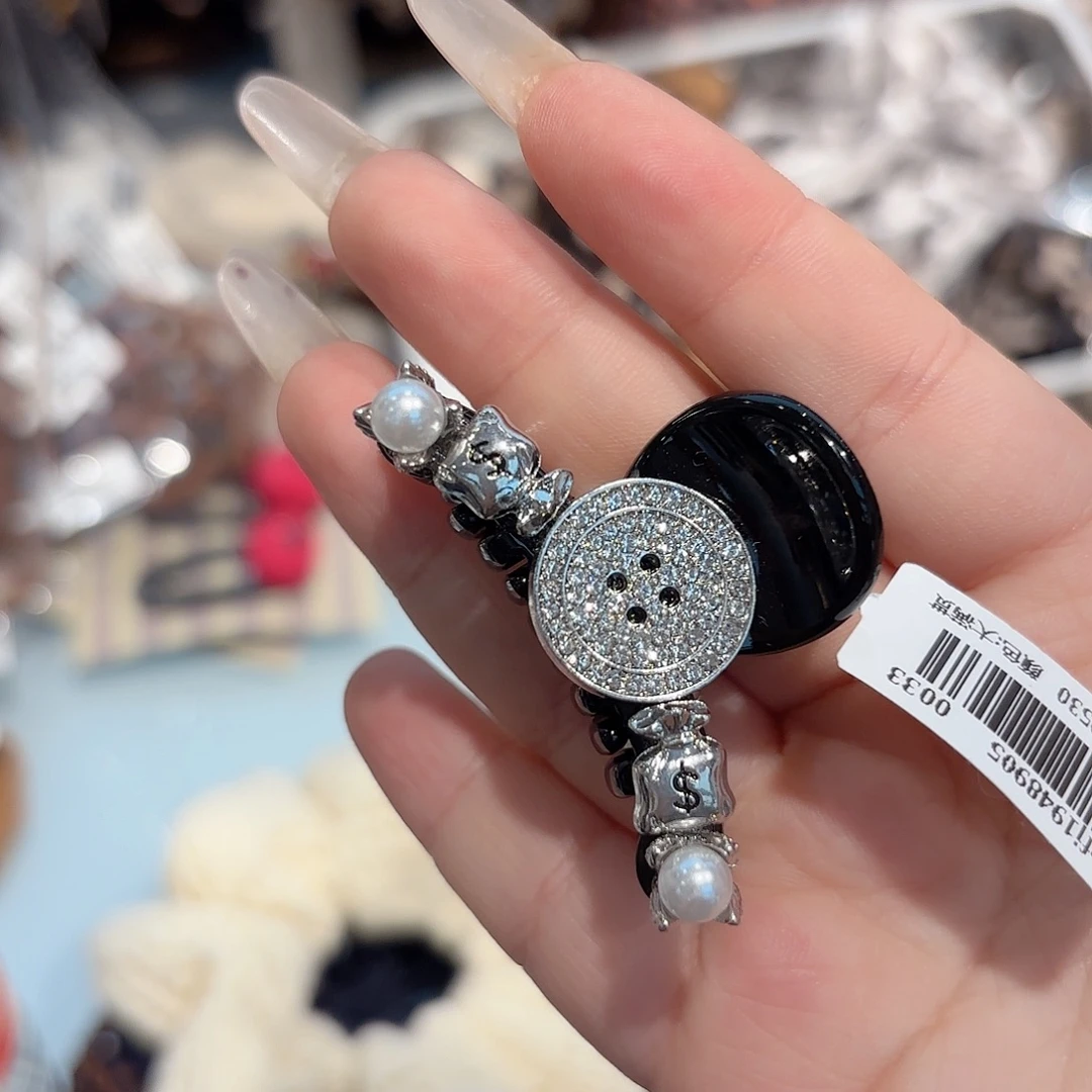 皮质铁合金发饰发夹