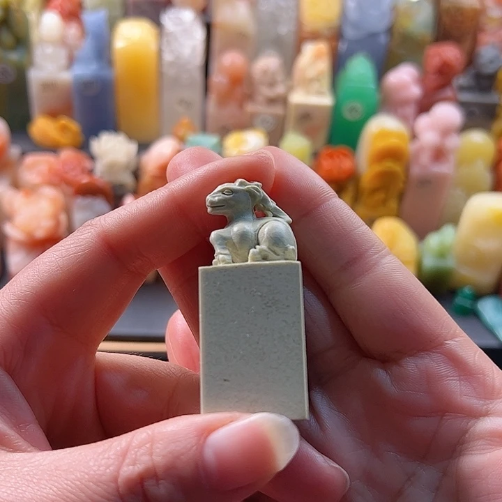 青田石印石手工定制2.1厘米，鹿，包刻字