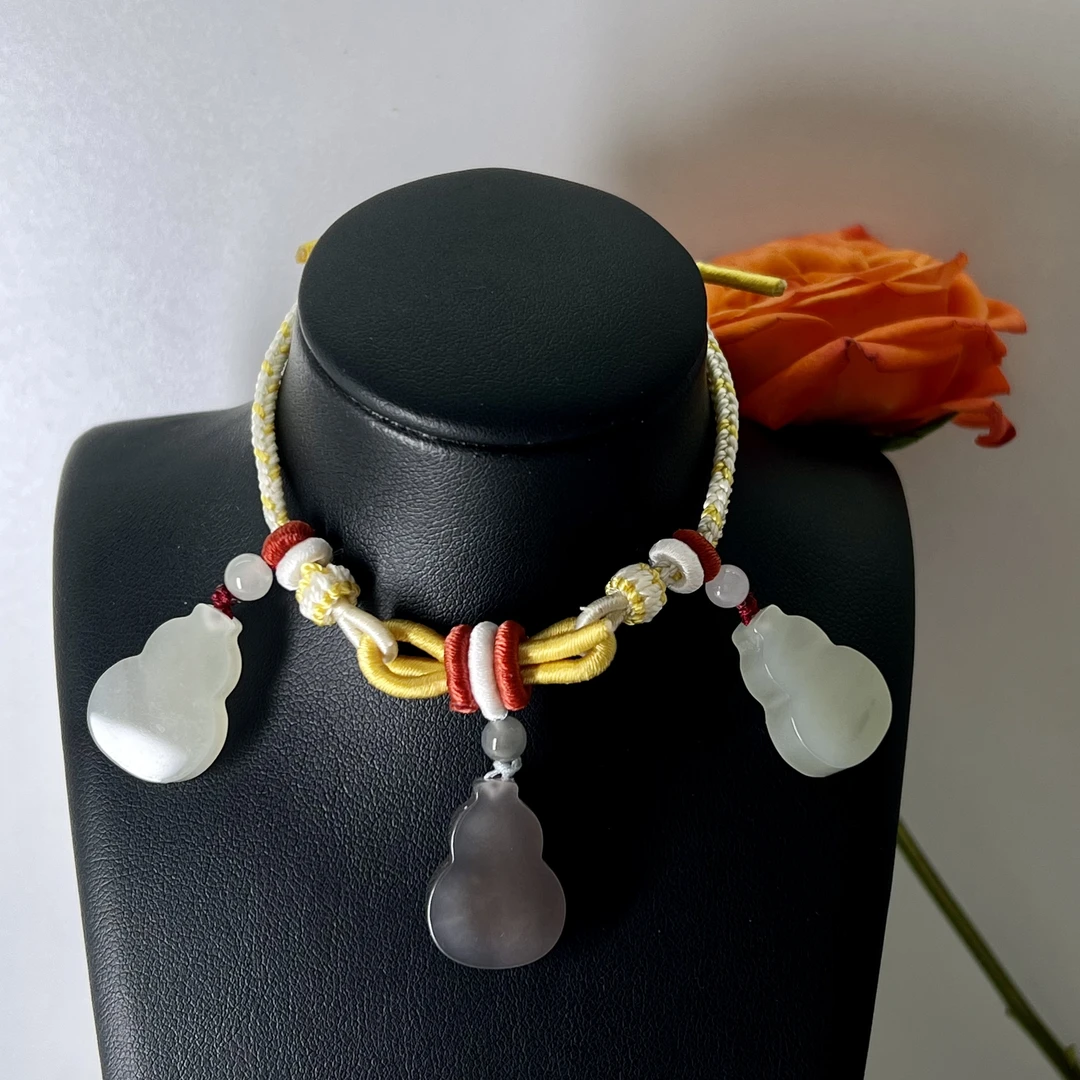 壹屿珠宝  和田玉典藏葫芦手绳