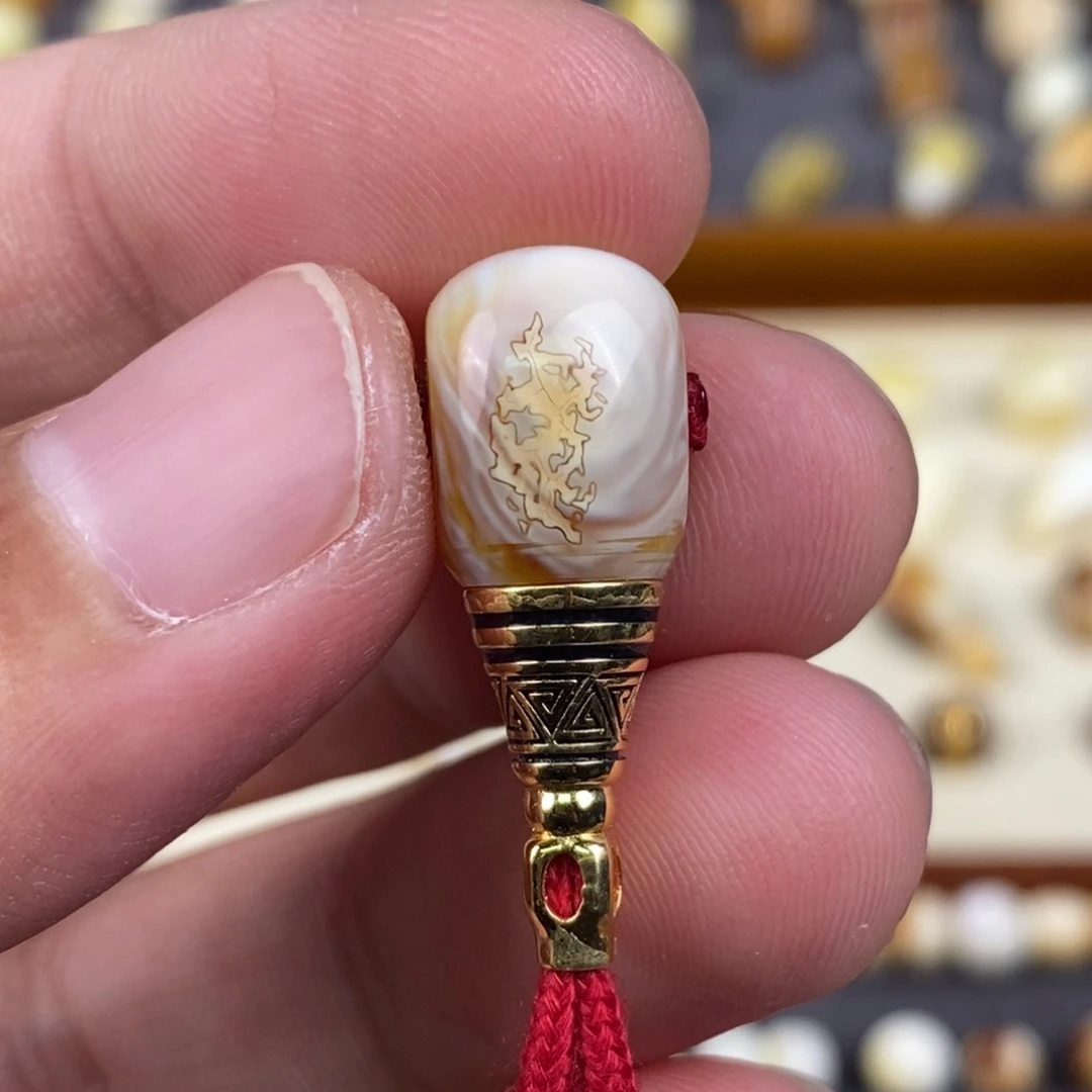 未镶嵌蜜蜡裸石配饰三通尺寸10.3