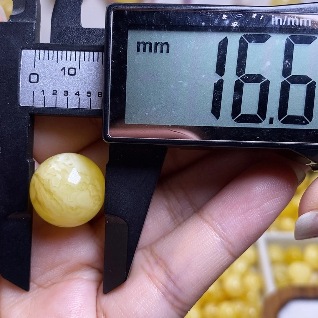 裸石琥珀未镶嵌P****t蜜蜡圆珠