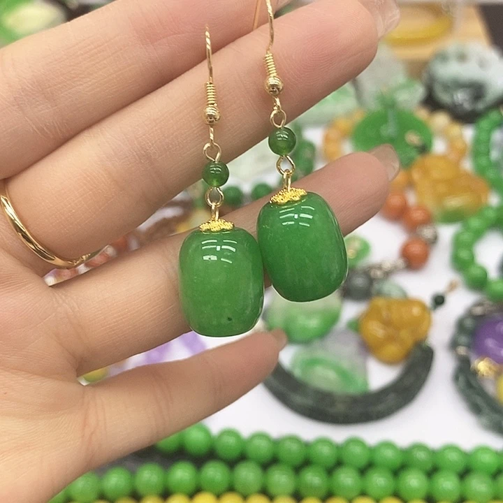 翡翠未镶嵌耳饰耳坠11