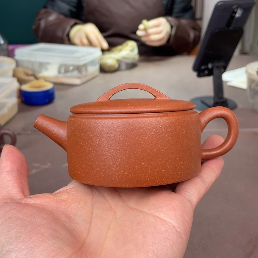 紫砂茶壶半手工红降坡汉瓦150c c