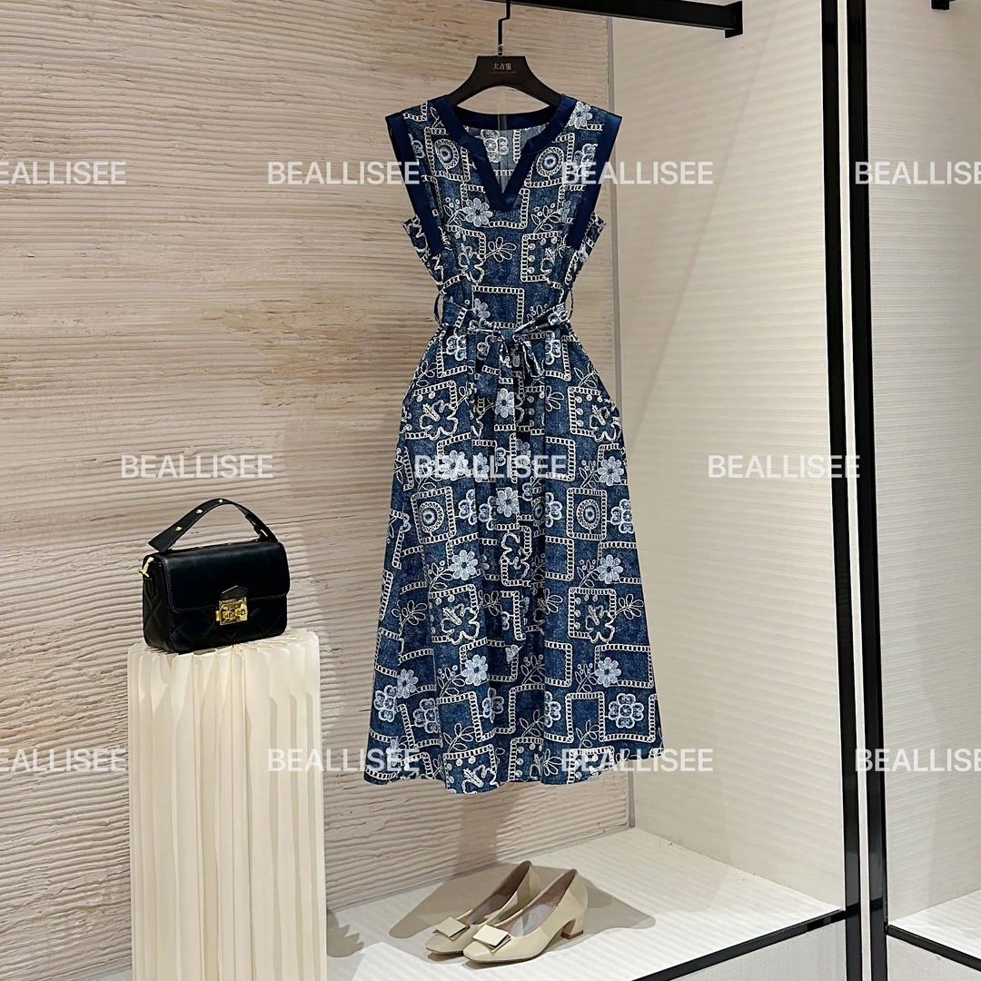 【宠粉价】夏季新款无袖显瘦国风时尚气质宽松连衣裙W-A712