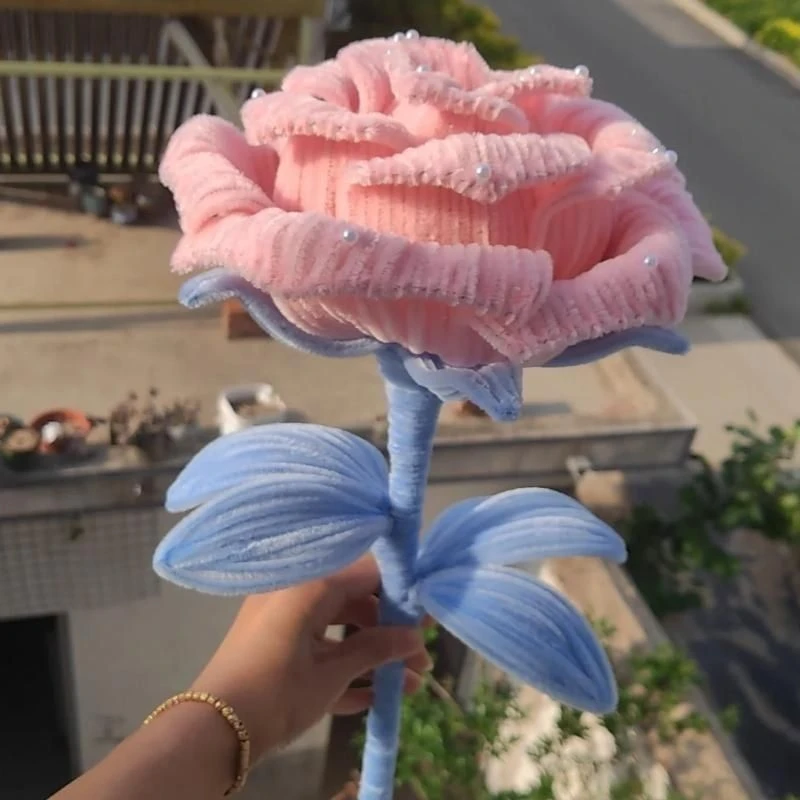 教师中秋节玫瑰花扭扭棒花束diy材料包手工自制送闺蜜老师礼物