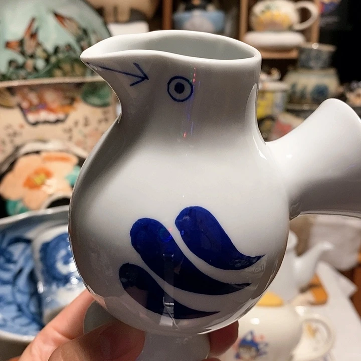 搪瓷鸟奶壶公道杯