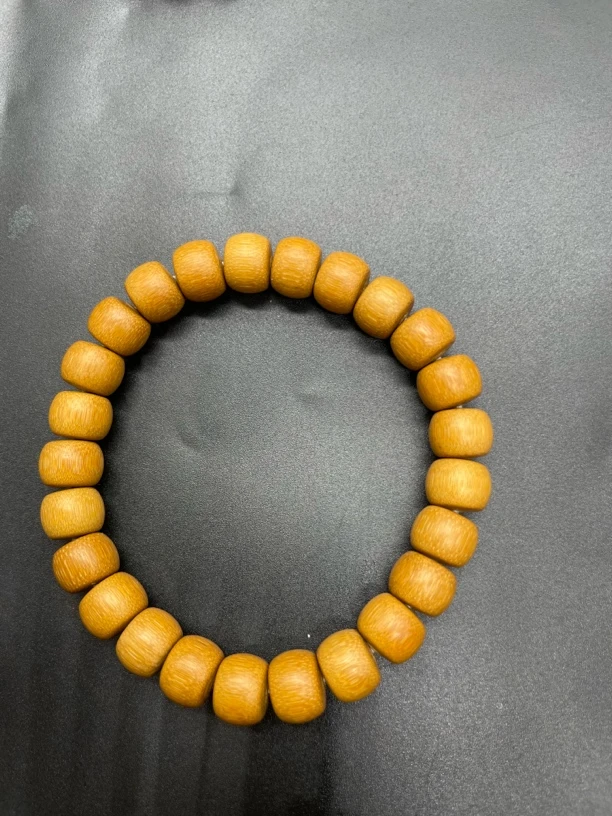 1.0实心玉竹去皮老型鼓珠手串25粒