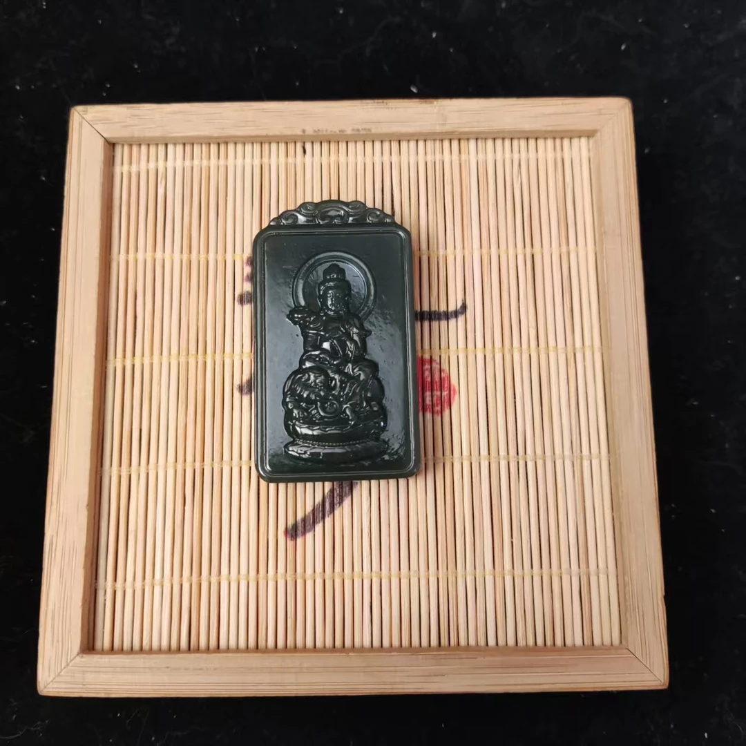 和田玉普贤菩萨吊坠4388