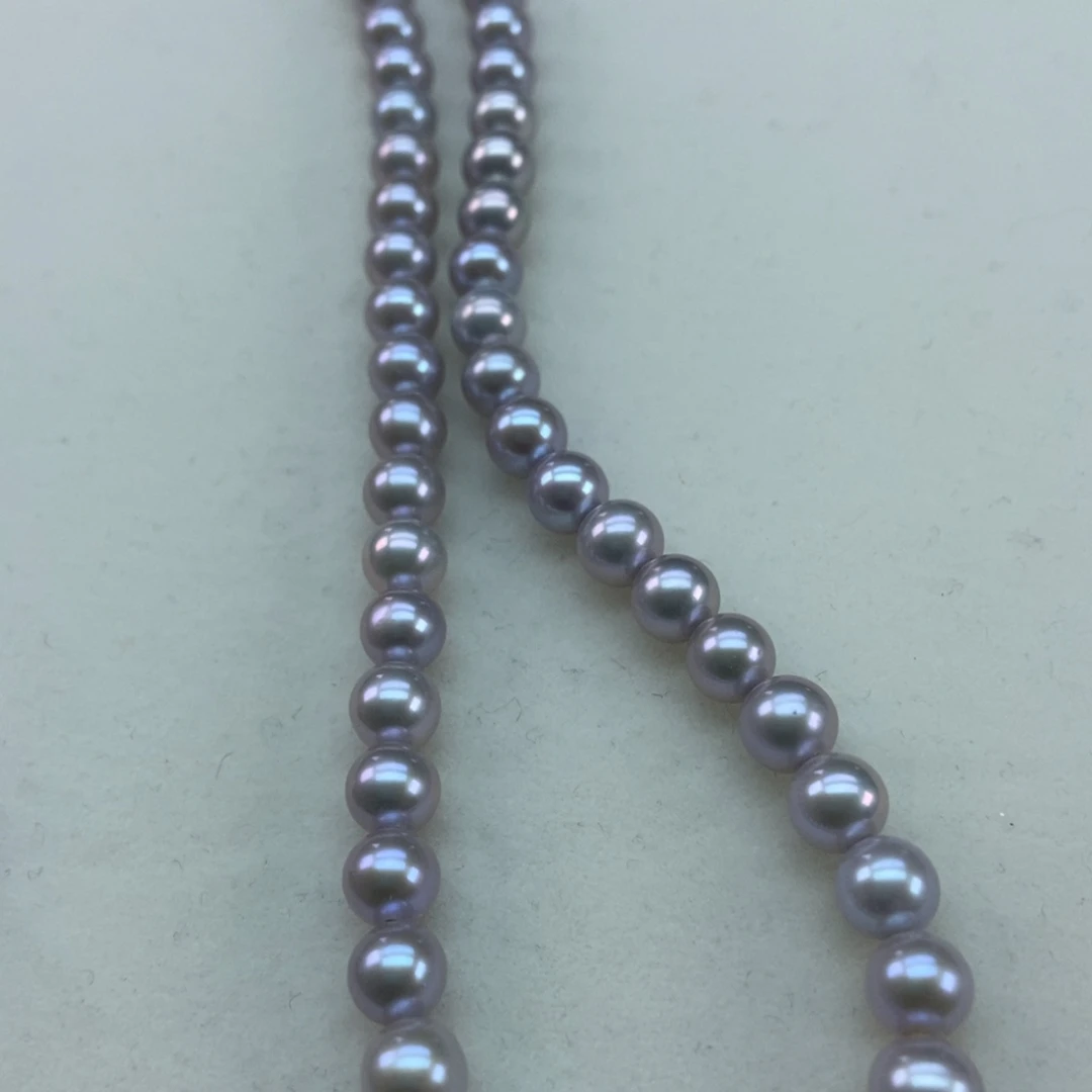 淡水珍珠6/6.5真多麻色几乎无暇银S925镶嵌