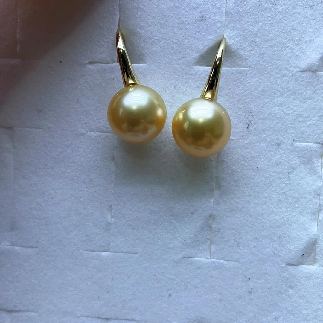 海水珍珠耳饰银S925镶嵌