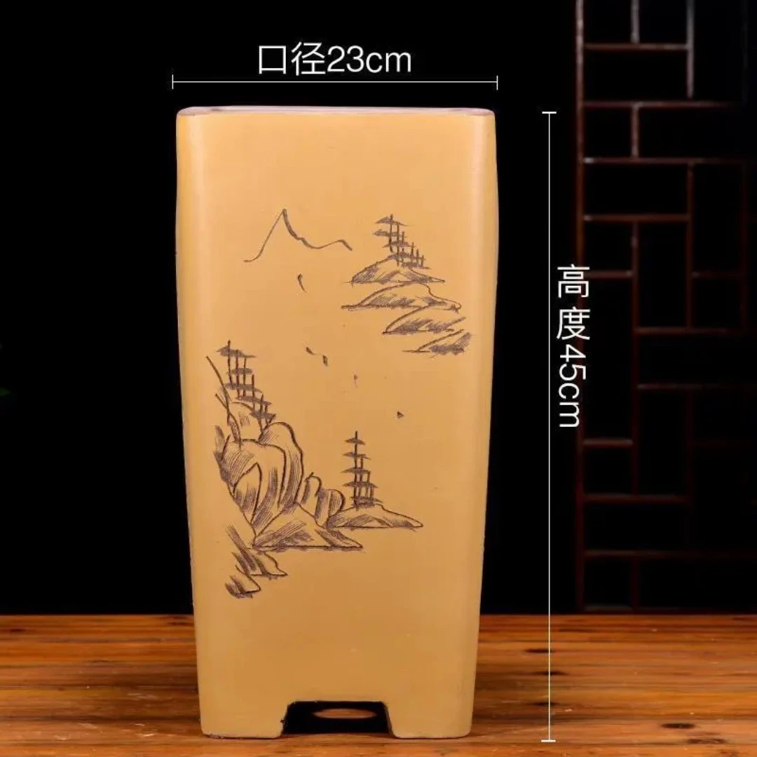 特大四方造型紫砂花盆适合树桩绿植花卉种植