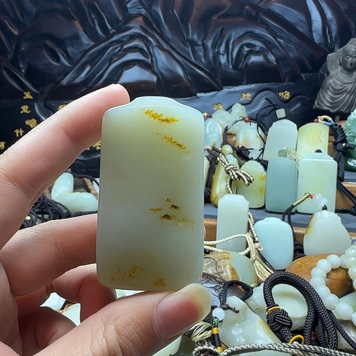 &***&和田玉未镶嵌挂件