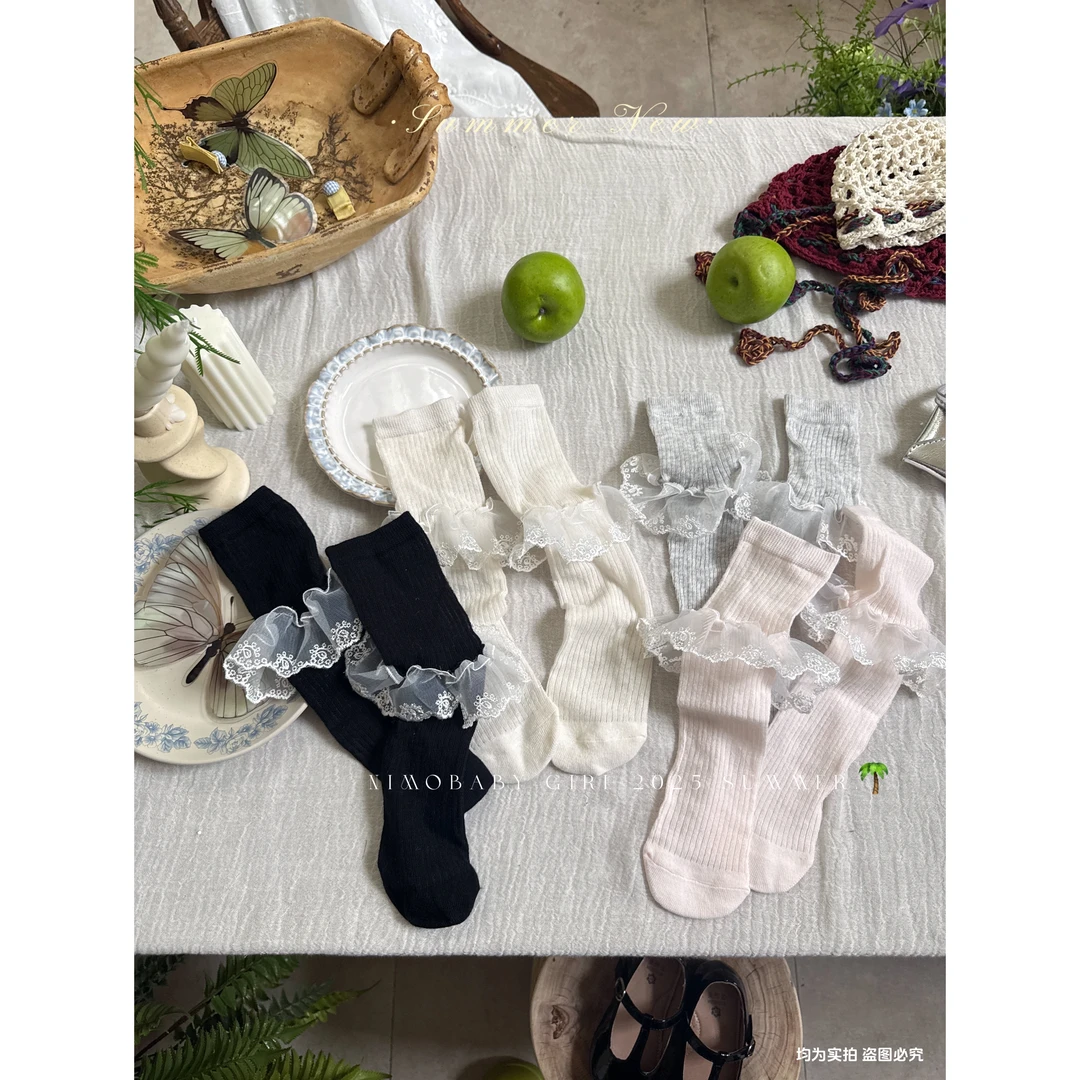 NIMO【夏日舞者】韩版夏款时尚百搭女宝宝透气外穿袜子