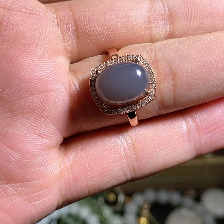 【闪购商品】银S925镶嵌戒指和田玉