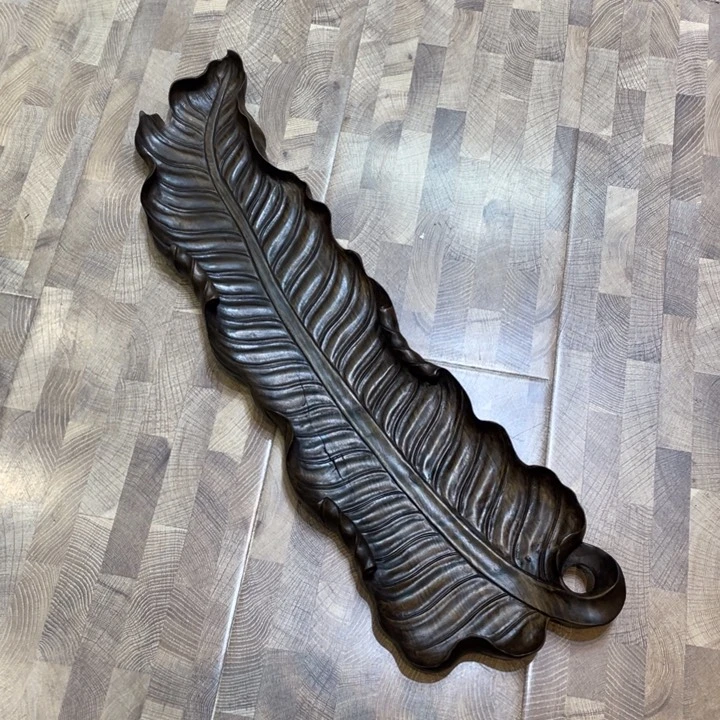 叶子茶盘茶道具摆件摆件