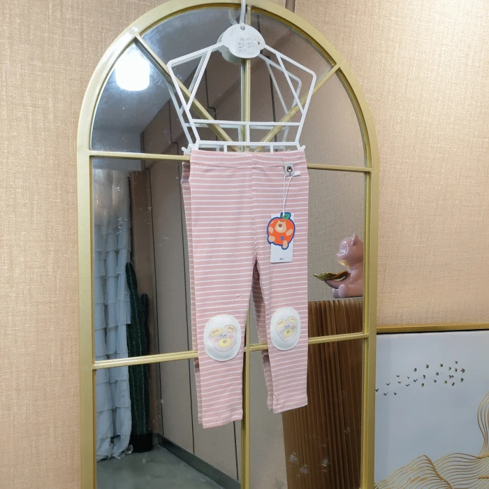 AG363    宝宝粉色条纹打底裤