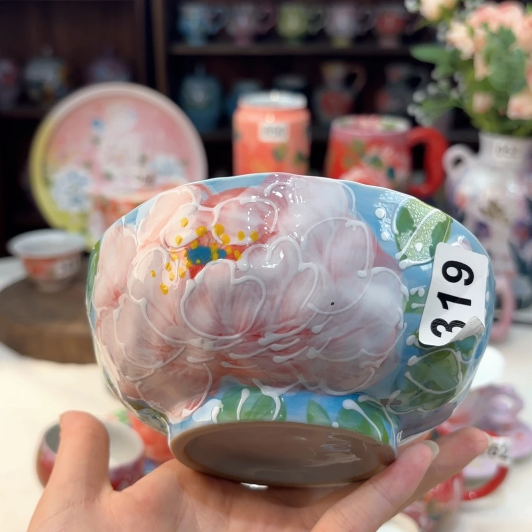 景德镇手绘高温釉下彩陶瓷茶具