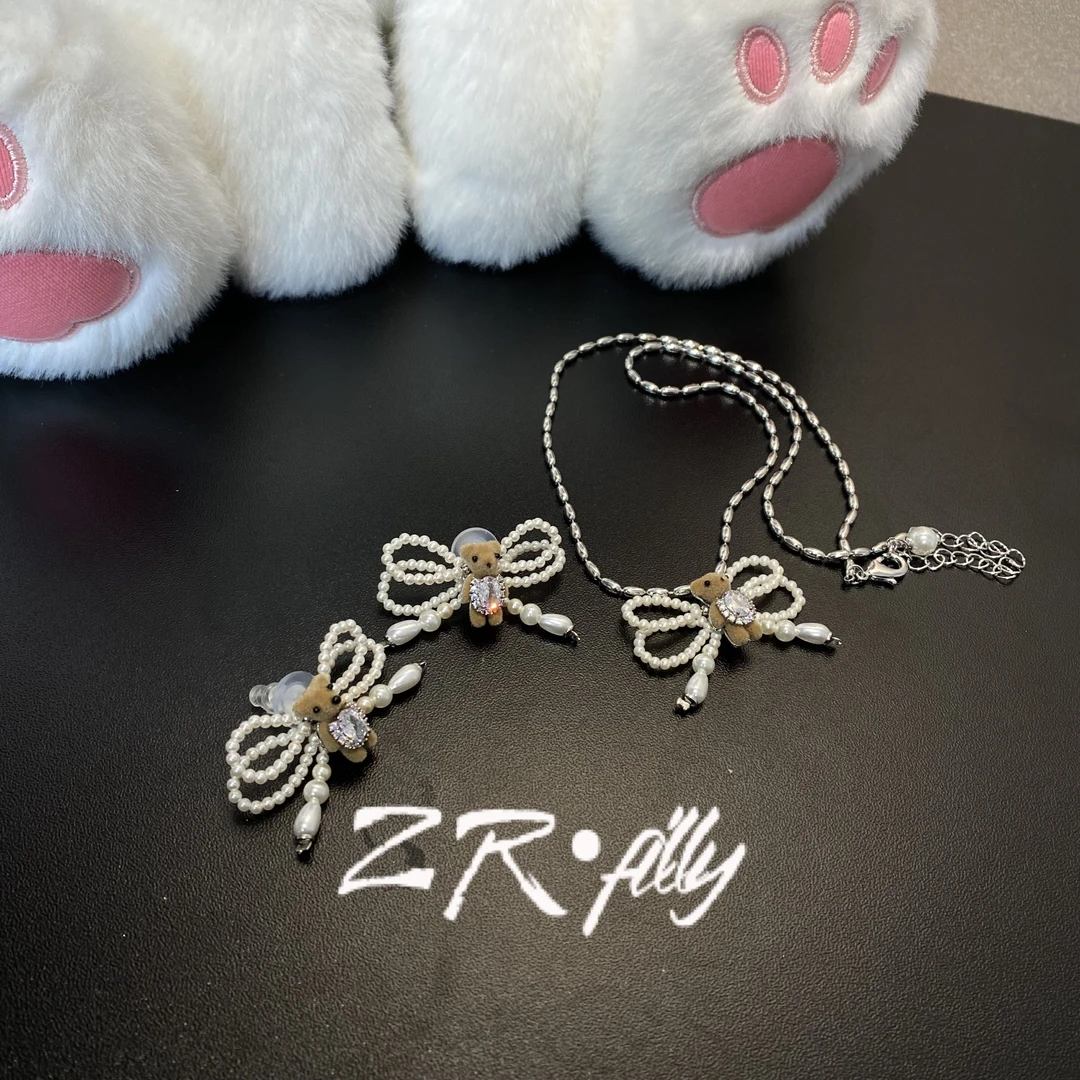 铜合金仿珍珠项链 时尚个性项链4087（套装）