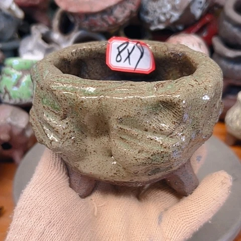 粗陶花盆手工花盆制作
