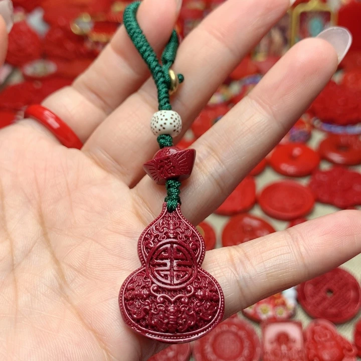 天然辰砂工艺品朱砂钥匙扣