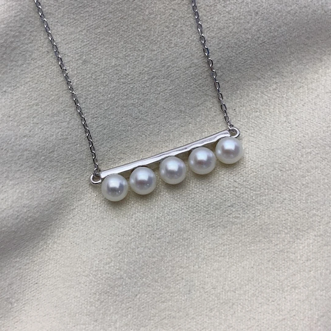 【闪购商品】淡水珍珠银S925镶嵌颈饰