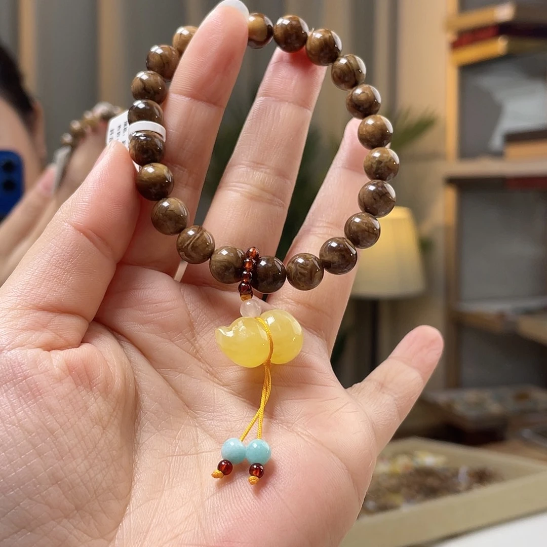 琥珀颈饰未镶嵌蜜蜡手串