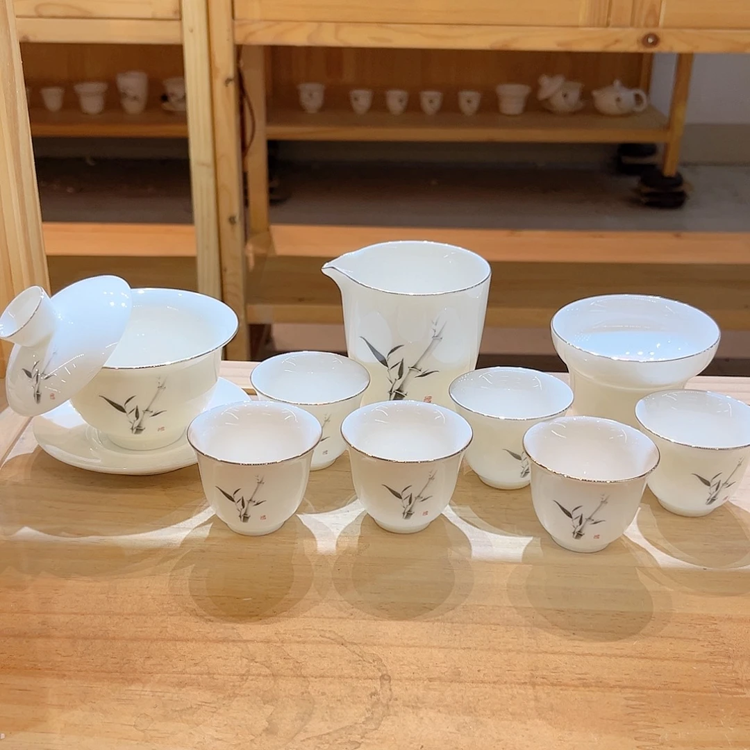 【御瓷斋】羊脂玉瓷茶具套装