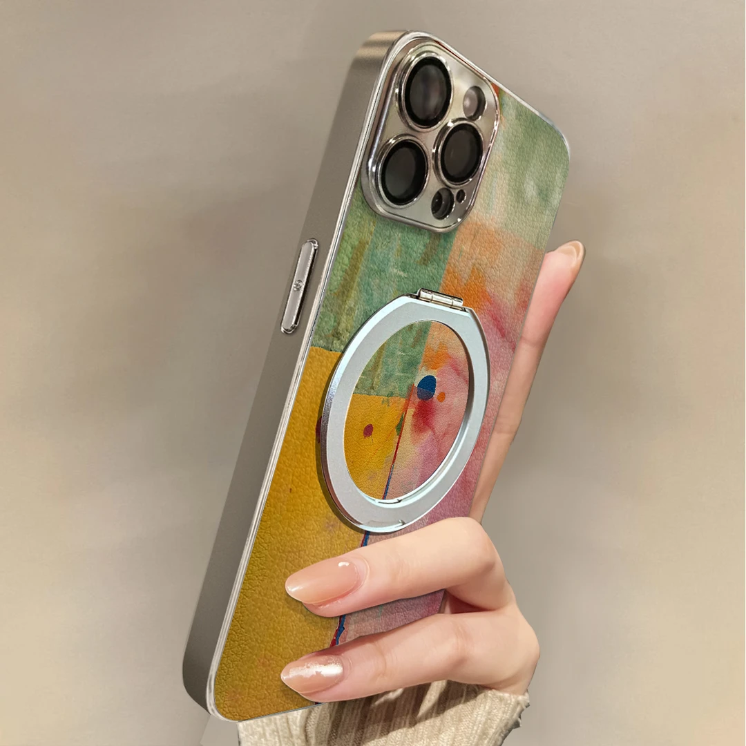 复古艺术适用苹果17pro手机壳iphone17新款16小羊皮15开学14防摔